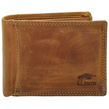 Wild Things Only Ledergeldbörse Rustikales Design Rindleder Herren Portemonnaie mit Doppel Stepp Nähten